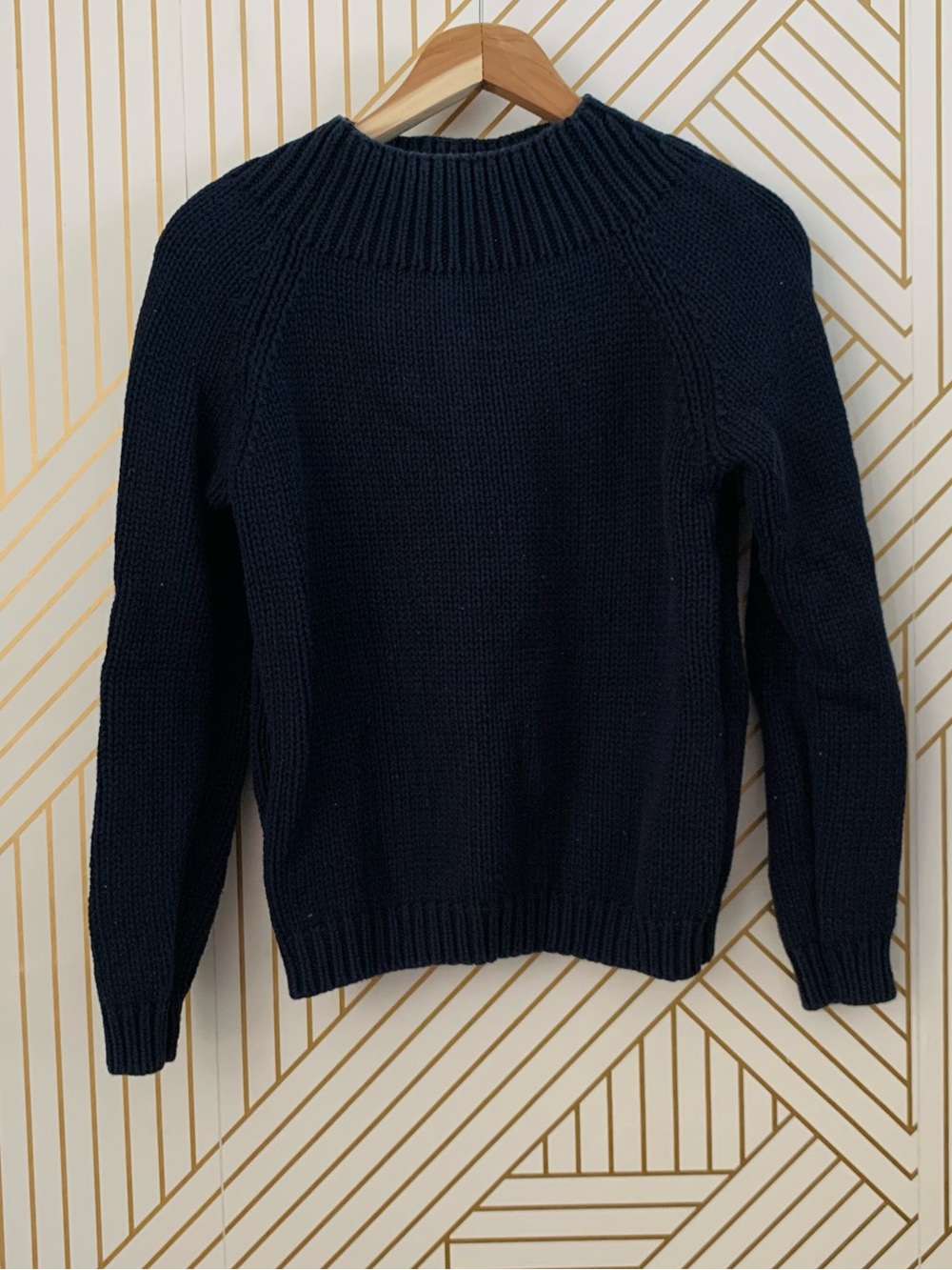 Vintage Lauren Ralph Lauren Cotton Classic Academia Preppy Navy Knit Sweater M